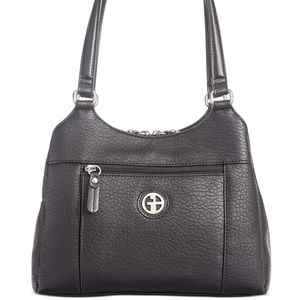 Gianni Bernini Faux Leather Pebbled 4-Poster Tote Bag